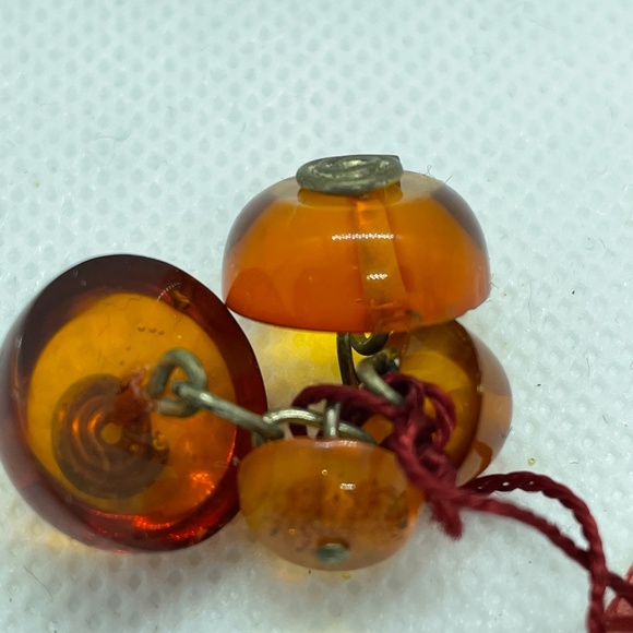NWT Genuine Vintage Baltic Amber Cufflinks 1960s - Picture 4 of 10